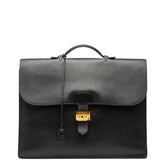 エルメス サックアデペッシュ38 ビジネスバッグ ブリーフケース 書類カバン ブラック アルデンヌ メンズ HERMES 【中古】